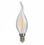LED Лампа С35TA E14 3Вт (свеча на ветру) матовая серии Филамент