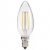 LED Лампа С35 (свеча) E14 4 Вт. прозрачная серии Филамент